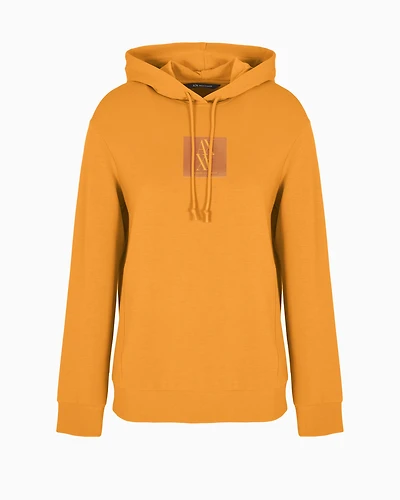 Hoodie with tone-on-tone monogram patch