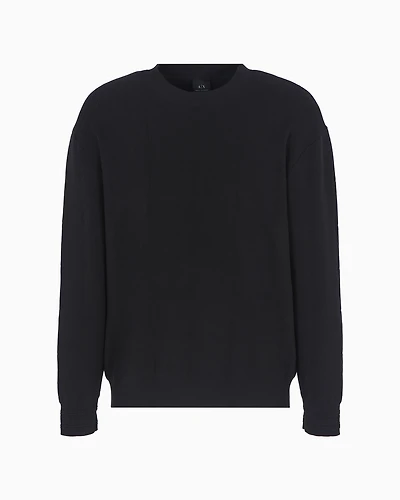 Checked Jacquard Crewneck Sweater