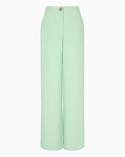 Palazzo pants with jewel button
