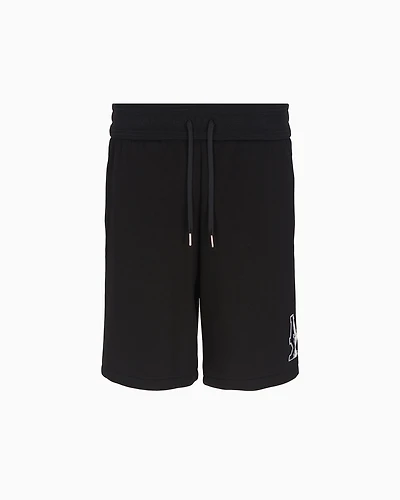 cotton french terry bermuda shorts with logo