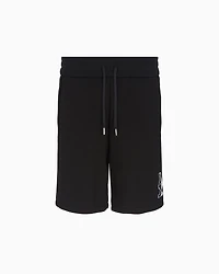 cotton french terry bermuda shorts with logo