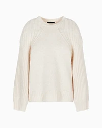 Crewneck sweater with raglan sleeves