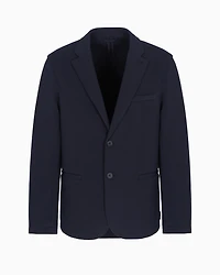 Single-breasted stretch cotton jacket