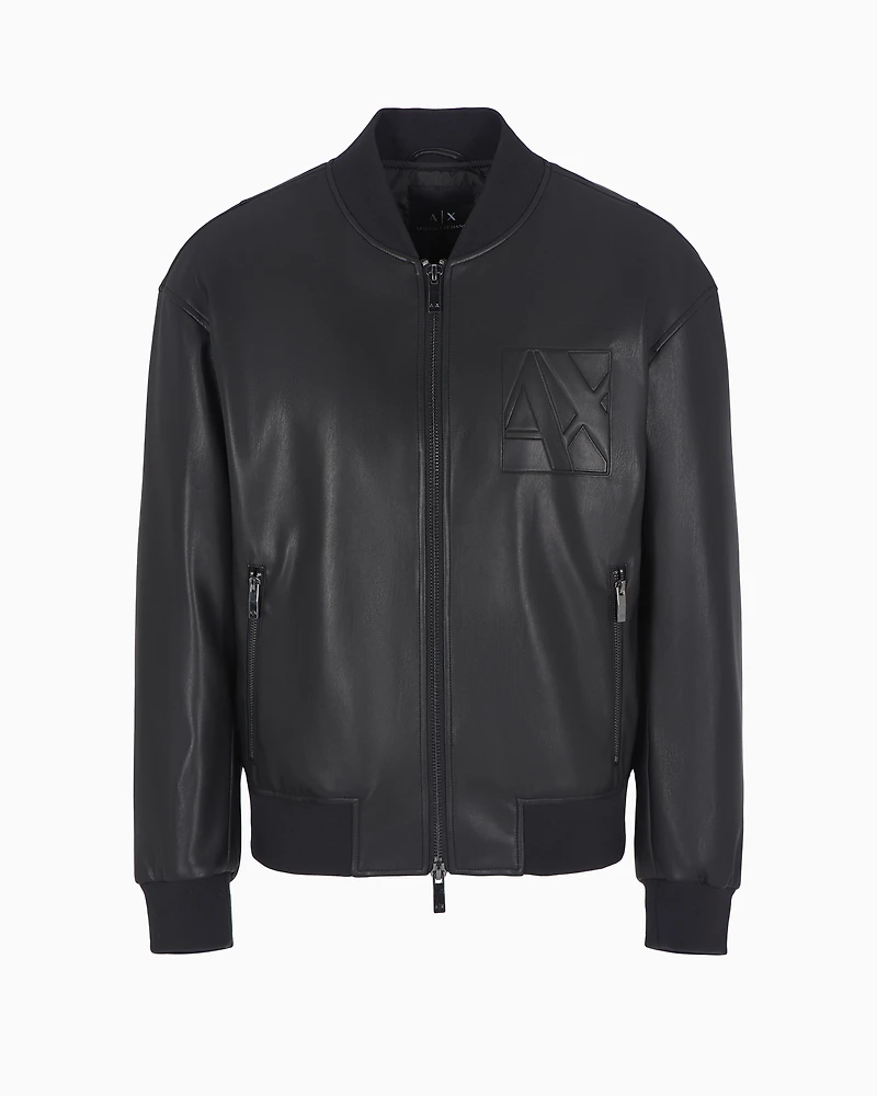 Blouson with embossed logo