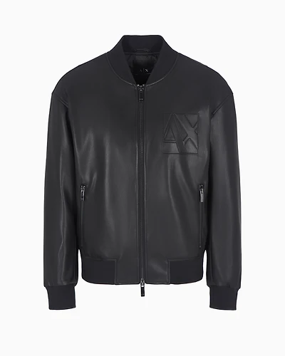 Blouson with embossed logo