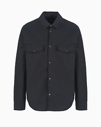 Loose fit cotton twill shirt with pockets