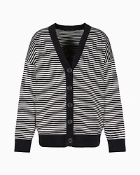 Striped knitted cardigan