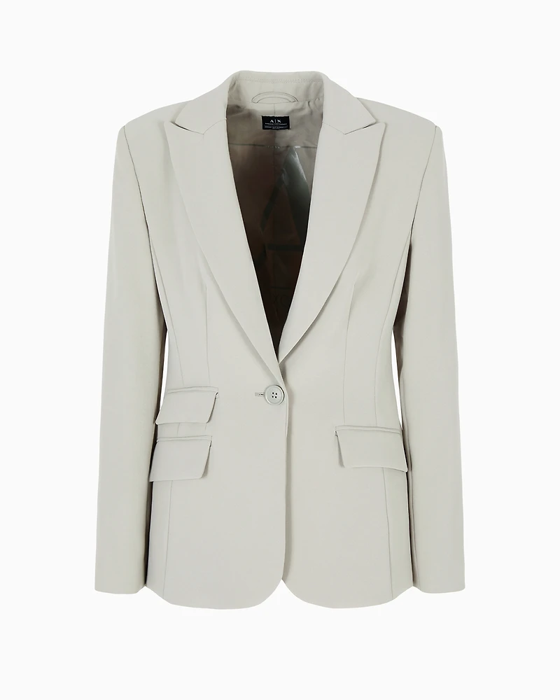 Semi-constructed single-breasted jacket