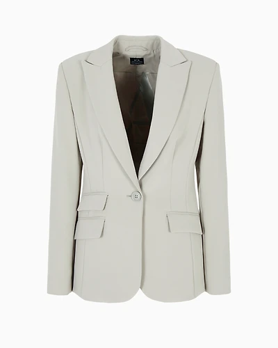 Semi-constructed single-breasted jacket