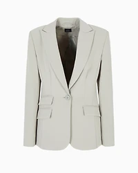 Semi-constructed single-breasted jacket