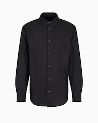 Regular fit monogram cotton shirt