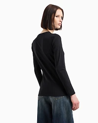 ASV Studded Monogram Long Sleeve Regular Fit T-Shirt