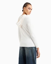 Hooded sweater with ASV monogram patch