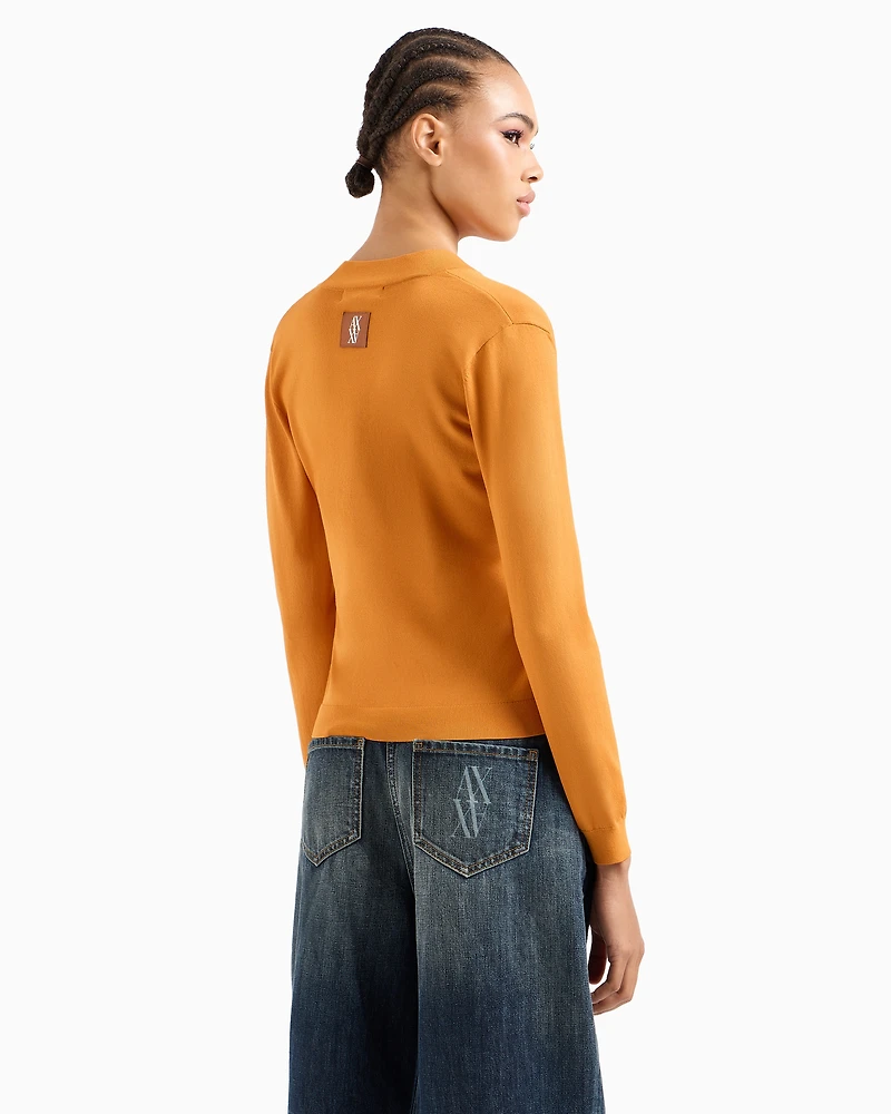 ASV Monogram Patch Recycled Knit Cardigan