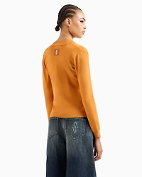 ASV Monogram Patch Recycled Knit Cardigan