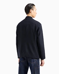 Single-breasted jacket with buttons and zip