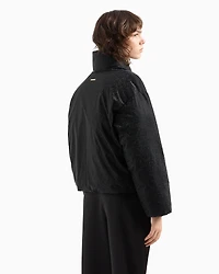 Full zip jacket with external coating fabric