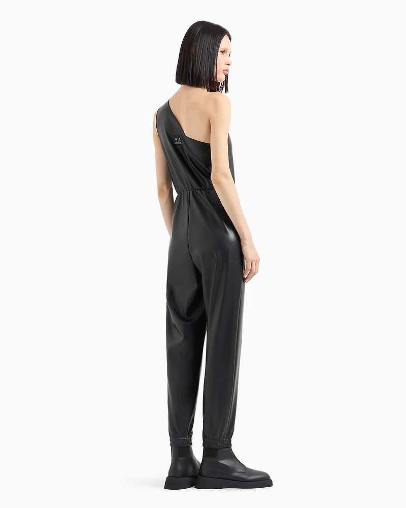 One-shoulder suit coated fabric