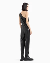 One-shoulder suit coated fabric