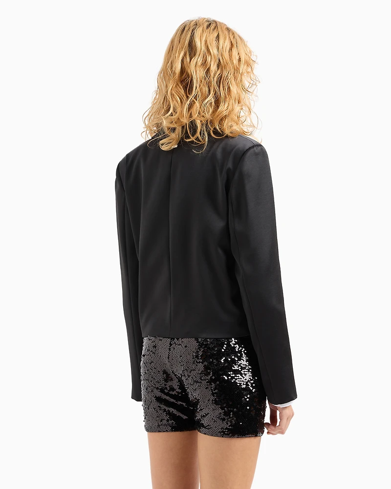 Short satin jacket