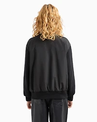 Bomber jacket with zip cloth and technical fabric