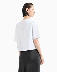 Cropped T-shirt with monogram logo ASV cotton