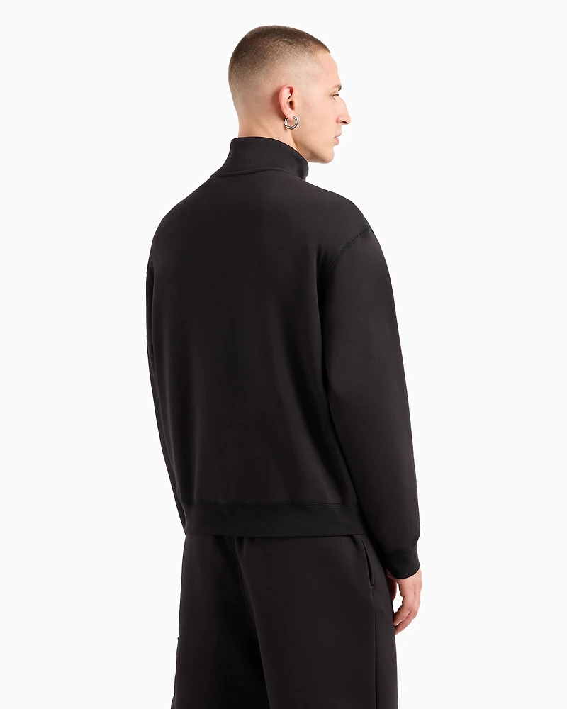 Sweatshirt with side zip pocket on sleeve