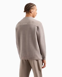 A Line Logo Striped Crewneck Sweater
