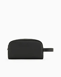 Beauty case with monogram and stripes