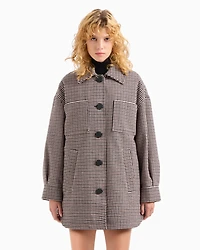 Wool blend shirt jacket