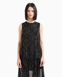 Voile top with lurex details