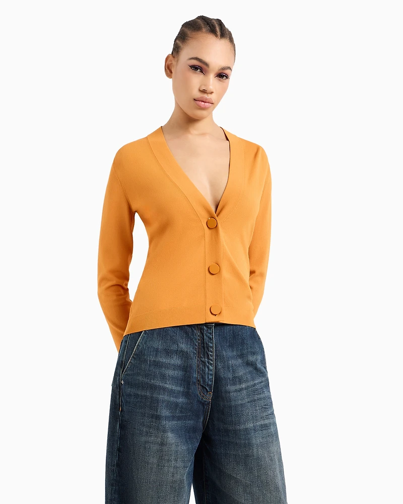 ASV Monogram Patch Recycled Knit Cardigan