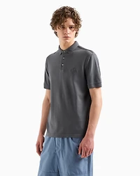 Regular fit short sleeve polo with cotton logo