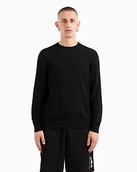 Checked Crewneck Sweater