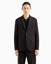 Single-breasted bonded cotton jacket