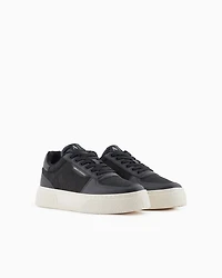 Fabric sneakers with allover logo