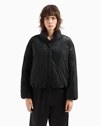Full zip jacket with external coating fabric