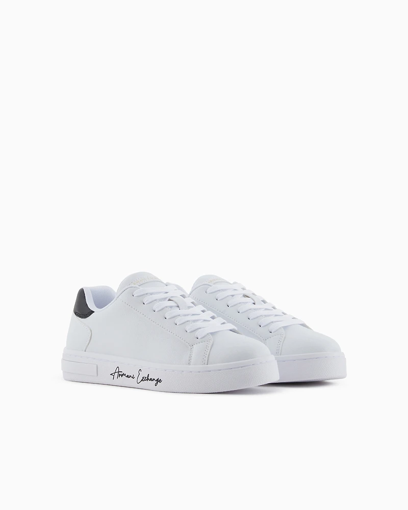 Sneakers with signature logo on the sole