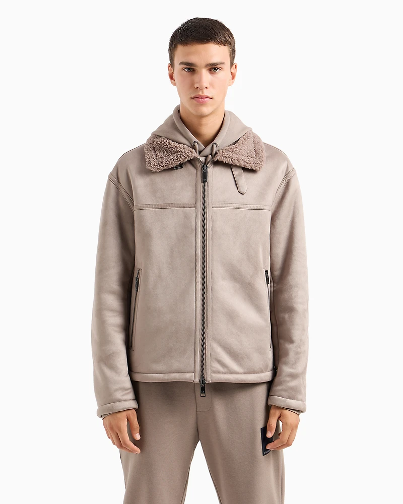 Coated fabric jacket with soft interior A Line