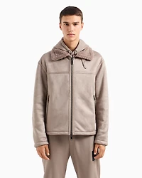 Coated fabric jacket with soft interior A Line
