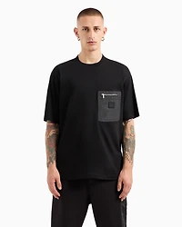 Relaxed fit T-shirt with zip pocket and logo