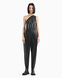 One-shoulder suit coated fabric
