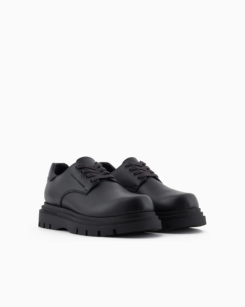 Genuine leather lace-ups