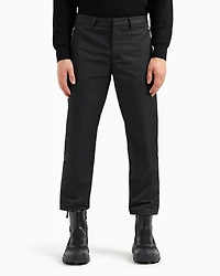 Slim fit trousers shiny twill