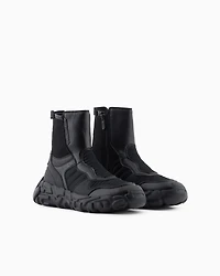 Oversized sole ankle boots with logo