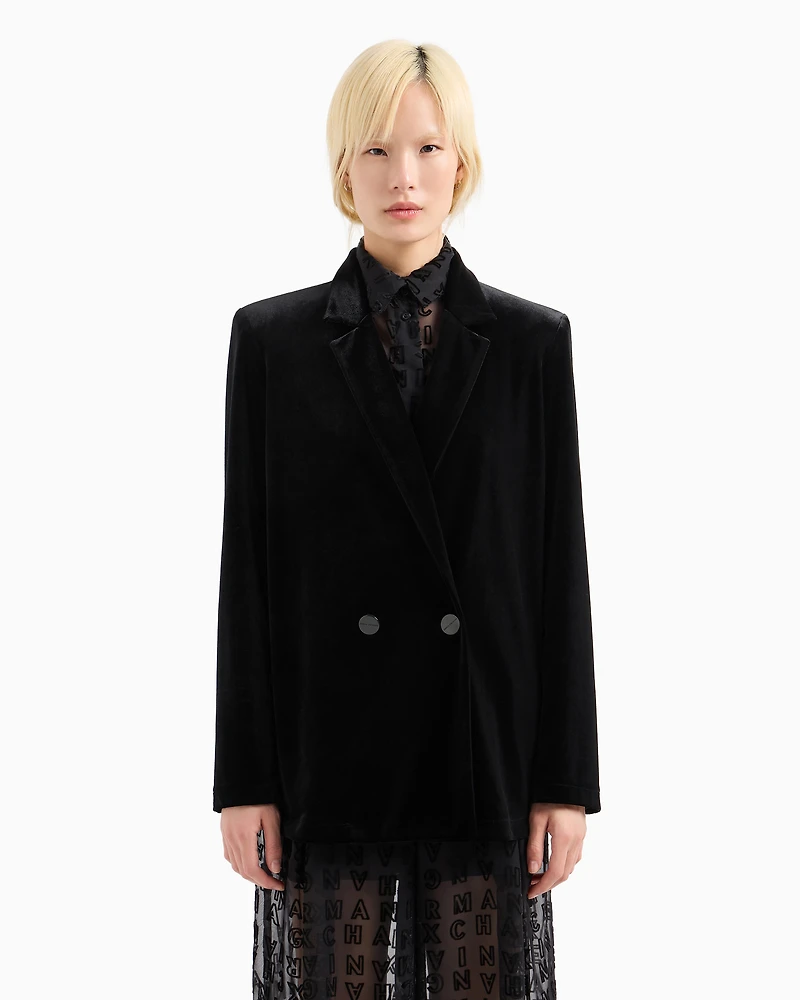 Double-breasted jacket with two buttons