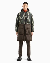 Crinkle Camou Nylon Hooded Parka