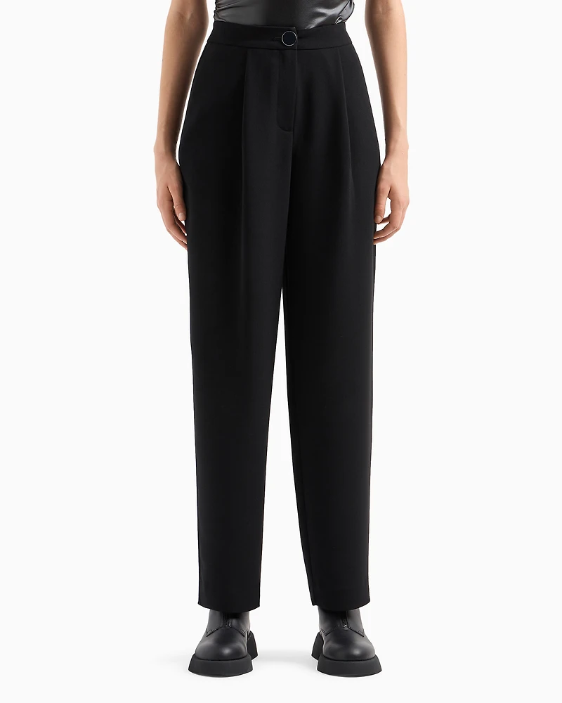 Pleated trousers flowing fabric