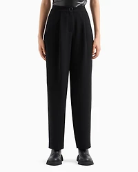 Pleated trousers flowing fabric