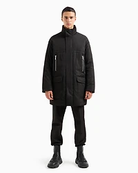 Full zip padded jacket twill